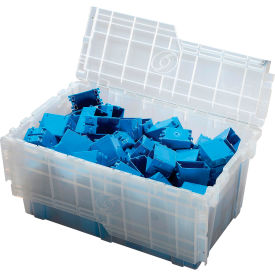 ORBIS Flipak® Attached Lid Container FP243-DTME-CLM - 26-9/10 x 17-1/10 x 12-3/5 Clear FP243-DTME-CLM
