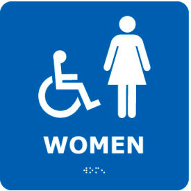 NMC™ Graphic Braille Plastic Sign Women 8