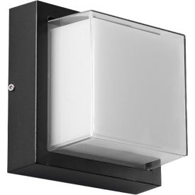 Sunlite® LED Square Modern Outdoor Wall Sconce Light Fixture 12W 850 Lumens 90 CRI Black 85110-SU