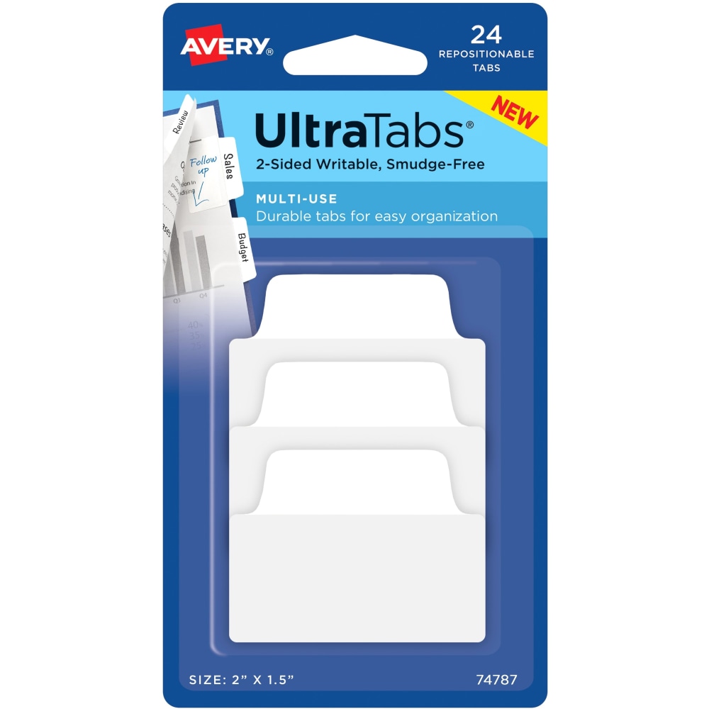 Avery Ultra Tabs Repositionable Multi-Use Tabs, 74787 MPN:74787