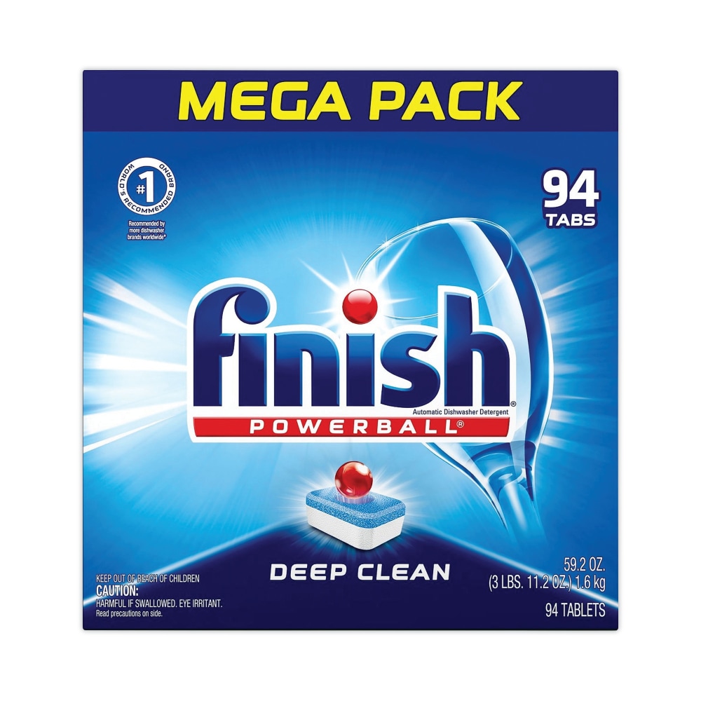 Finish Powerball Dishwasher Tabs, Fresh Scent, 59.2 Oz, Box Of 94 Tabs, Carton Of 4 Boxes MPN:51700-97330