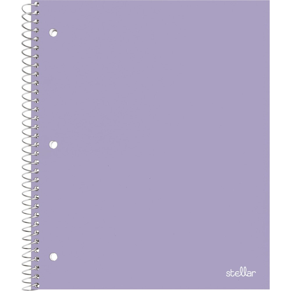 Office Depot Brand Stellar Poly Notebook, 8-1/2in x 11in, 1 Subject, College Ruled, 100 Sheets, Lavender (Min Order Qty 34) MPN:ODDI-STLCR-LAV