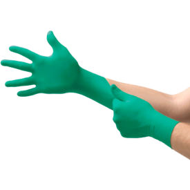TouchNTuff® 92-500 Industrial Grade Nitrile Disposable Gloves Powdered Grn 7-1/2-8 100/Box 585189