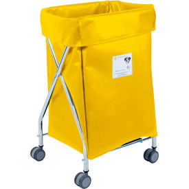 R&B Wire Wide Collapsible Hamper Steel Yellow Vinyl Bag 655YEL