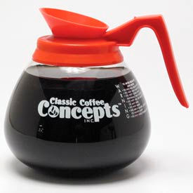 Classic Coffee Connections 27100 -12-Cup Glass Commercial Decanter Decaf - Pkg Qty 3 27100