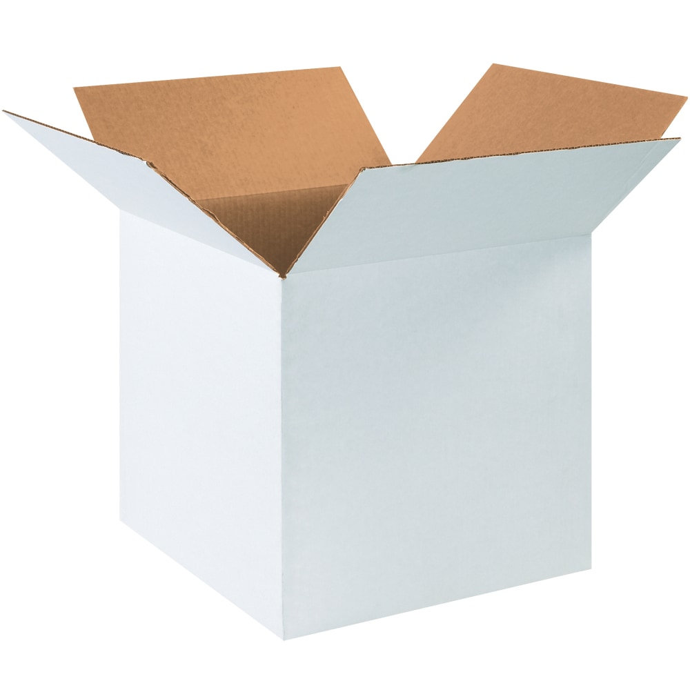 Partners Brand White Corrugated Boxes, 16in x 16in x 16in, White, Pack Of 25 Boxes MPN:161616W