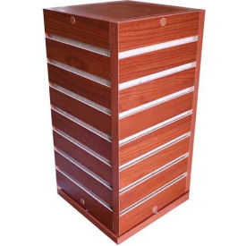 Slatwall Counter Top Cube Display Fixture-Cherry with Spinner Base CTC-DS-Cherry