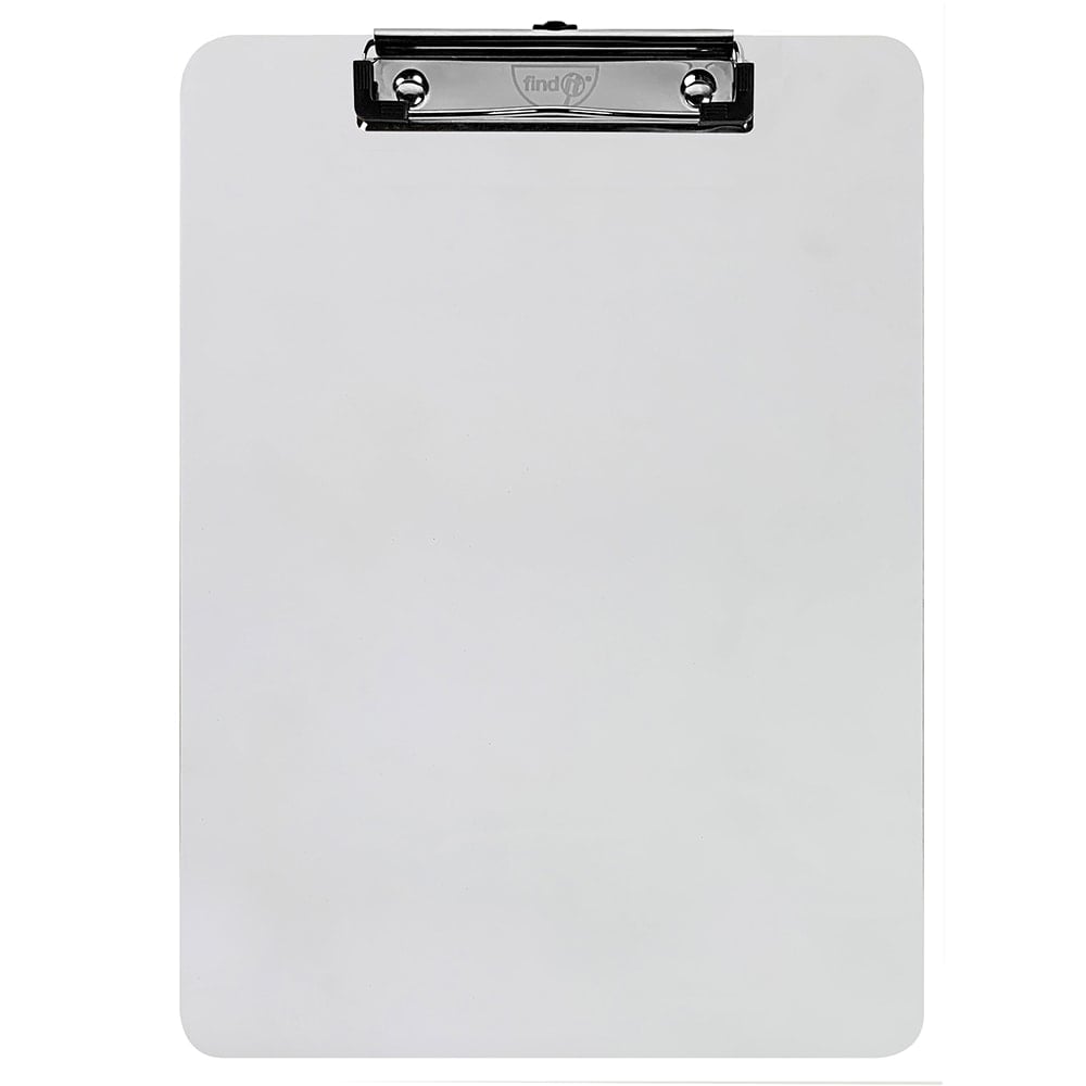 Find It Clipboards, 4-1/2in x 10in, White, Pack Of 10 Clipboards MPN:FT07040