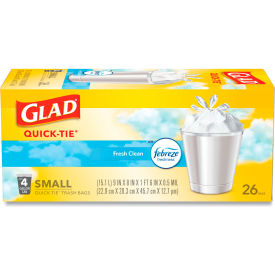 Glad® OdorShield Quick-Tie Small Trash Bags 4 Gal 0.5 mil 8