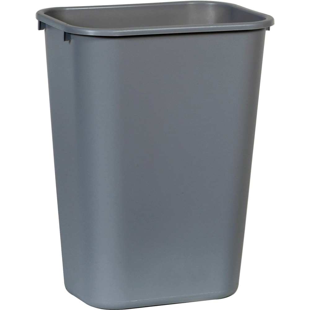 Rubbermaid Commercial 41 QT Large Deskside Wastebaskets, 10.25 Gal Capacity, Rectangular, Gray MPN:295700GYCT