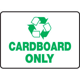 AccuformNMC™ Cardboard Only Label w/ Recycle Sign Aluminum 10