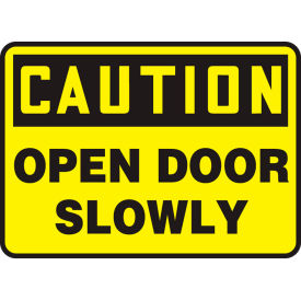 Accuform MABR603VA Caution Sign Open Door Slowly 10