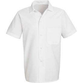 Chef Designs Button-Front Short Sleeve Cook Shirt White Polyester/Cotton 3XL 5010WHSS3XL