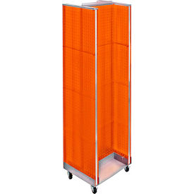 Global Approved 700431-ORG H-Shaped Pegboard Display W/Wheel Base 16