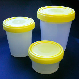 Graduated Histology Container 1000mL (32 oz.) Polypropylene Yellow Screwcap 100/Pack 6545
