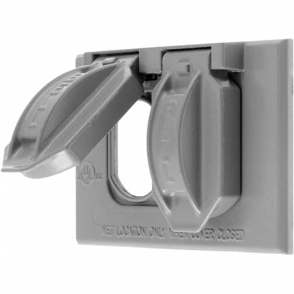Weatherproof Box Covers; Electrical Box Shape: Rectangle; Number Of Outlets: 1; Resistance Features: Weather-Resistant; Housing Material: Zinc; Overall Length: 4.5700 in; Recommended Environment: Wet Location; Overall Width: MPN:RW51810
