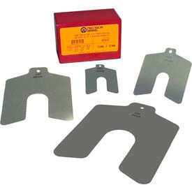 75mm x 75mm Stainless Steel Metric Slotted Shim 100 Piece Shop Kit - Made In USA 81955