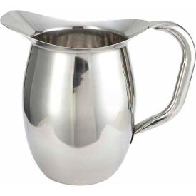 Winco WPB-2 Deluxe Bell Pitcher 2 Qt Stainless Steel WPB-2 - Pkg Qty 3