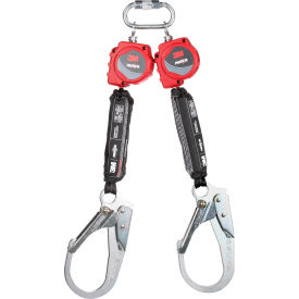 3M™ Protecta Twin-Leg Self-Retracting Lifeline with Carabiner Web & Steel Rebar Hooks 6'L 7100319944