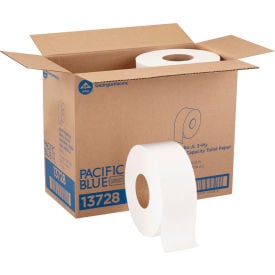 Georgia-Pacific Professional Jumbo Jr. Bath Tissue Roll 2-Ply White 1000'/Roll 8 Rolls/Case 13728