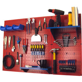 Wall Control Pegboard Standard Tool Storage Kit Red/Blue 48