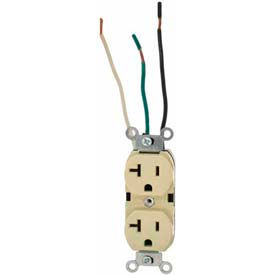 Leviton 5362-L0 20a 125v Duplex Receptacle Grounding Brown 5362-L0 - Pkg Qty 10