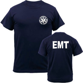 Kemp USA Navy Size Small EMT Shirt Printed Front And Back 18-001-EMT-SML
