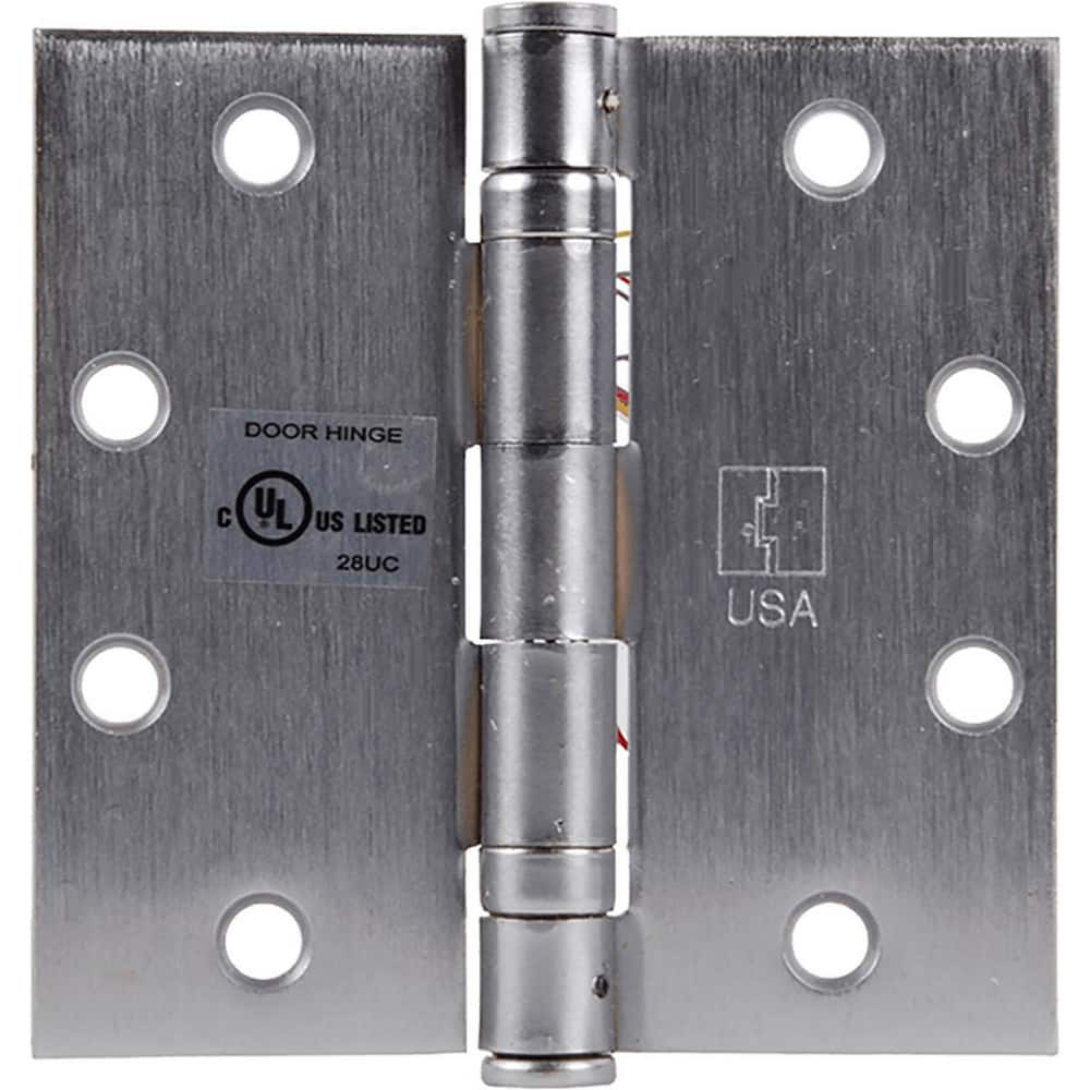 Commercial Hinges, Mount Type: Full-Mortise , Hinge Material: Brass , Length (Inch): 4-1/2 , Finish: Satin Chrome , Door Leaf Height (Decimal Inch): 4.5000  MPN:BB1279 4-1/2X4-
