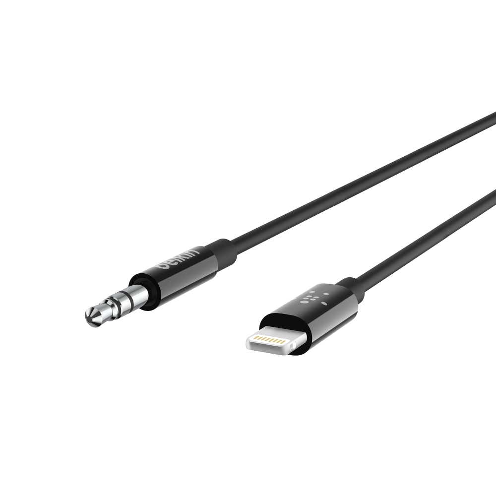 3.5 mm Audio Cable With Lightning Connector 6 Ft, Black MPN:AV10172BT06-BLK