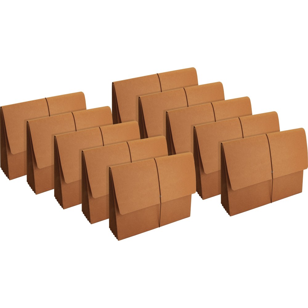 Business Source File Wallet, Legal Size, 8 1/2in x 14in, 5 1/4in Expansion, Brown, Box Of 10 MPN:26576BX