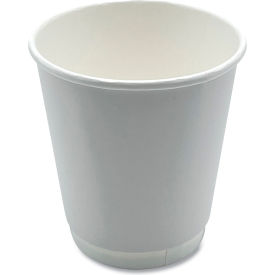 Boardwalk® Paper Hot Cups Double-Walled 10 oz. Capacity White 25/Pack BWKDW10HCUPPK