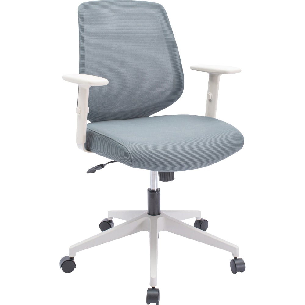 NuSparc Mid-Back Task Chair - Fabric Back Material - Mid Back - 5-star Base - Gray - Armrest - 1 Each MPN:CH201MAGY