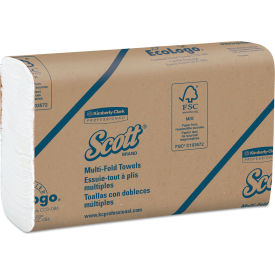 Scott® Essential Multi-Fold Towels 1-Ply 8 x 9.4 White 250/Pack 16 Packs/Carton 37490