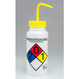 Bel-Art Wide-Mouth Safety-Labeled 500ml Bleach Wash Bottle 4Pk 117160015