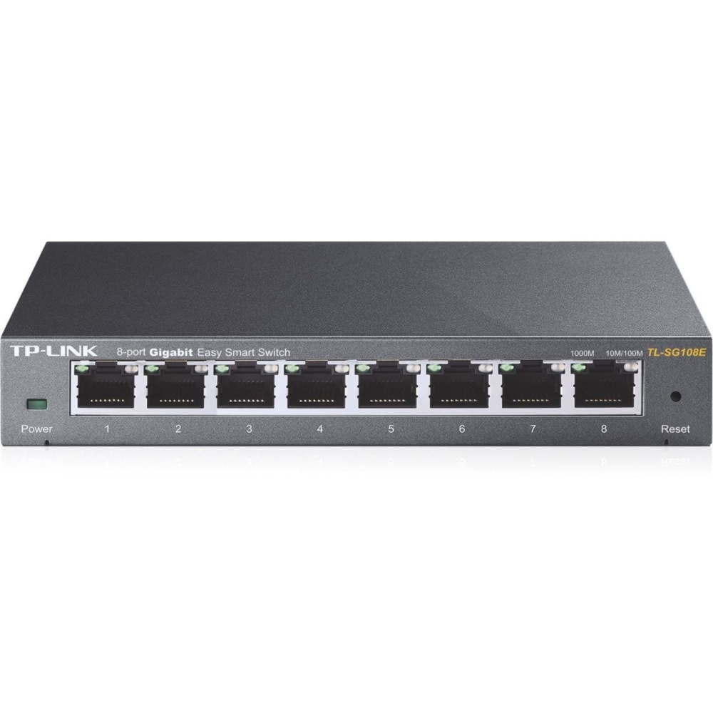 TP-Link 8-Port Gigabit Ethernet Easy Smart Switch, TL-SG108E (Min Order Qty 2) MPN:TL-SG108E