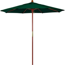 California Umbrella 7.5' Patio Umbrella - Olefin Hunter Green - Hardwood Pole - Grove Series MARE758-F08