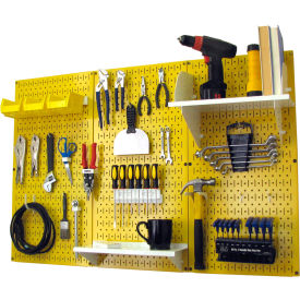 Wall Control Pegboard Standard Tool Storage Kit Yellow/White 48