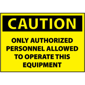 Machine Labels - Caution Only Authorized Personnel Allowed C182AP
