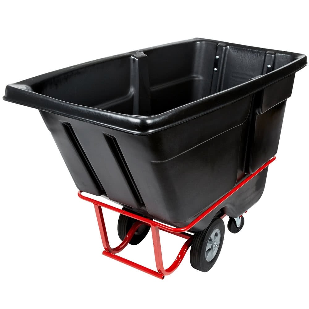 Rubbermaid Commercial 1250 lb Capacity Standard Duty Tilt Truck, 1250 lb Capacity, 33.50inW x 72.20inD x 43.80inH, Black MPN:131500BK