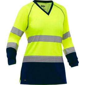 Pip Global Bisley® Women's Long Sleeve Shirt Class 3 XL Hi-Vis Yellow 313W6118T-YN/XL