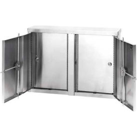 Omnimed® Stainless Twin Narcotic Cabinet Double Door 8 Adjustable Shelves 32