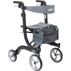 Drive Medical RTL10266BK-T Nitro Euro Style Walker Rollator Tall Height Black RTL10266BK-T