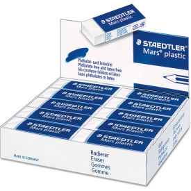 Staedtler® Mars Eraser Rectangular Large White Vinyl 20/Box 526-50