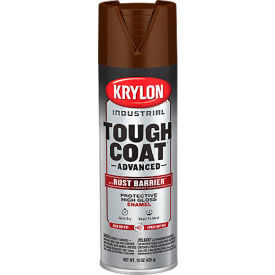 Krylon® Tough Coat Advance Spray Paint w/ Rust Barrier Technology 20 oz. Gloss Leather Brown K00759008 - Pkg Qty 6
