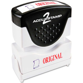 Accustamp2 Shutter Stamp with Microban Red/Blue ORIGINAL 1 5/8 x 1/2 035540