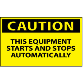Machine Labels - Caution This Equipment Starts And Stops Automatically C618AP