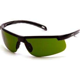 Pyramex® Ever-Lite® Safety Glasses Anti-Fog Shade 3.0 IR Green Lens/Black Frame SB8660SF - Pkg Qty 12