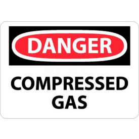 NMC D245RB OSHA Sign Danger Compressed Gas 10