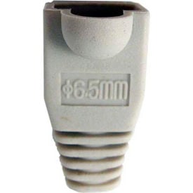 Vertical Cable 015-033GY-10 RJ45 PVC Slip On Boots For Cat 5E & Cat 6 - Gray - 10 Pack 015-033GY-10