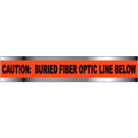 Detectable Underground Warning Tape - Caution Buried Fiber Optic Line - 6